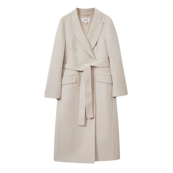 Reiss 'Maeve' Beige Neutral Coat Size 8P - Picture 1 of 4